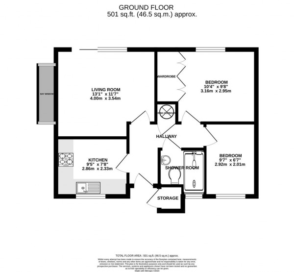 Floorplan for Rednall Close, Holme Hall, Chesterfield