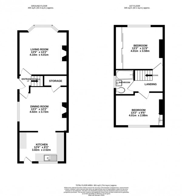 Floorplan for Williamthorpe Road, North Wingfield, Chesterfield