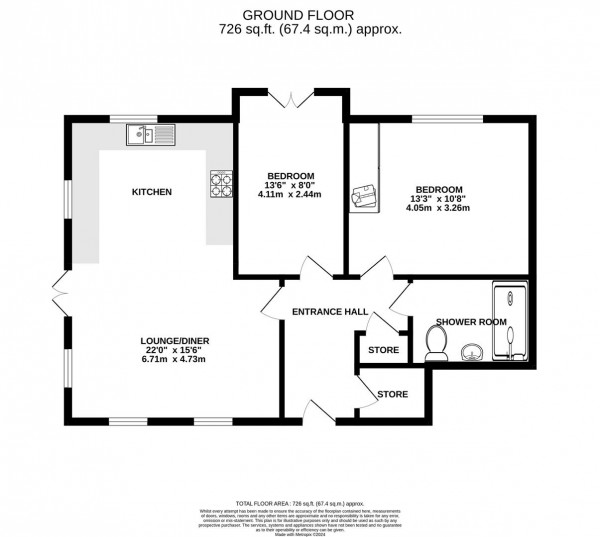 Floorplan for Jepson Road, Hasland, Chesterfield