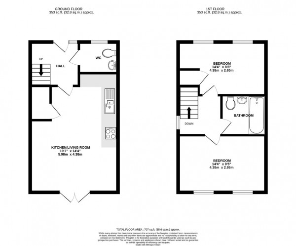 Floorplan for Magpie Way, Newbold, Chesterfield