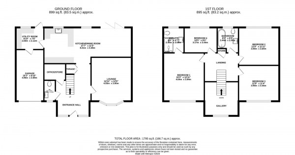 Floorplan for Longedge Lane, Wingerworth, Chesterfield