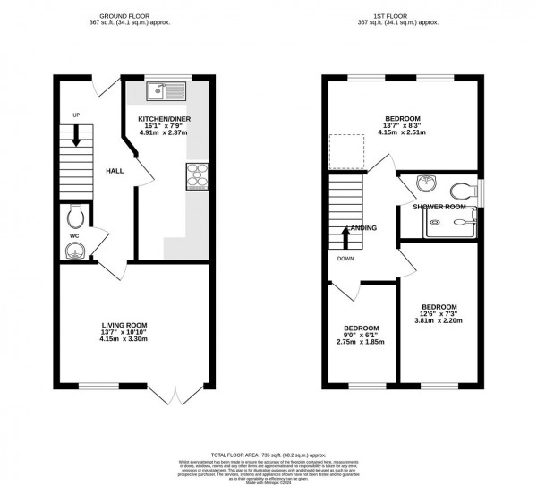 Floorplan for Croft House Way, Bolsover, Chesterfield