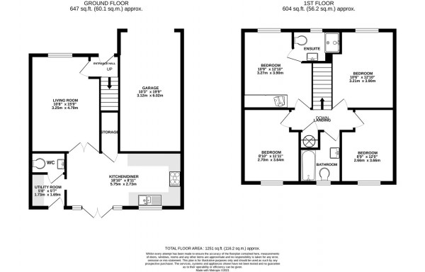 Floorplan for Meadow Court, Grassmoor, Chesterfield