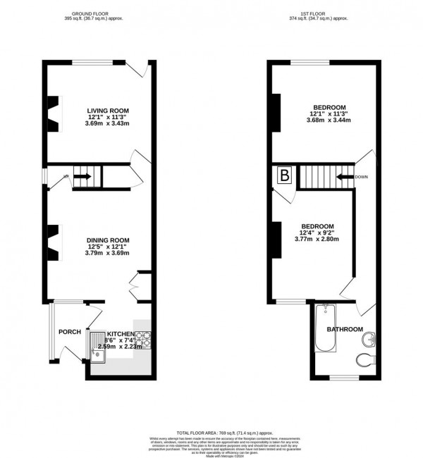 Floorplan for Hardstoft Road, Pilsley, Chesterfield