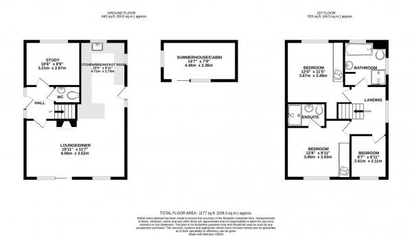 Floorplan for Deerlands Road, Ashgate, Chesterfield