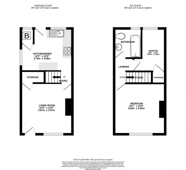 Floorplan for Brocklehurst Piece, Brampton, Chesterfield