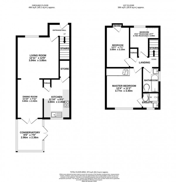 Floorplan for Excalibur Way, Chesterfield