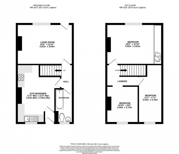 Floorplan for New Bolsover, Bolsover, Chesterfield