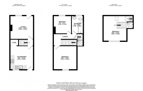 Floorplan for New Hall Road, Chesterfield