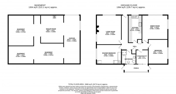 Floorplan for Larch Way, Brockwell, Chesterfield