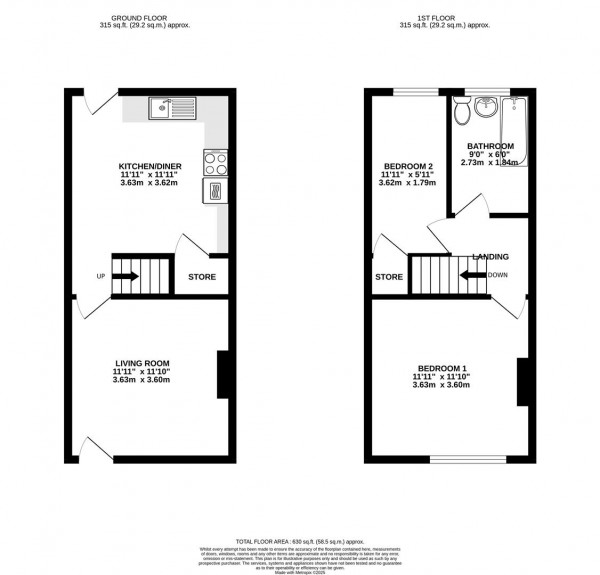 Floorplan for Brook Vale, Chatsworth Road, Chesterfield