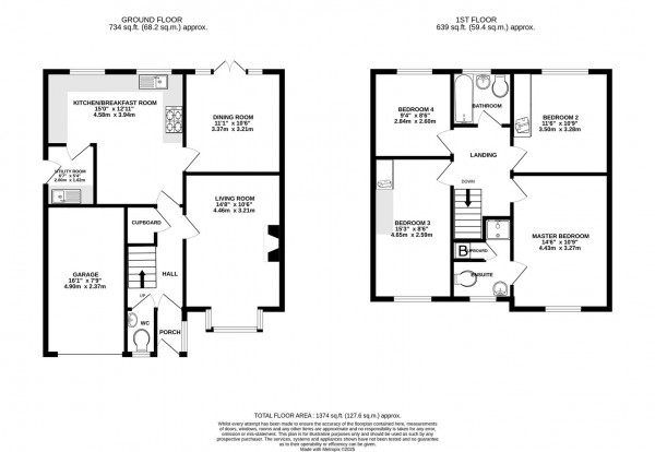 Floorplan for Wellspring Close, Barlborough, Chesterfield