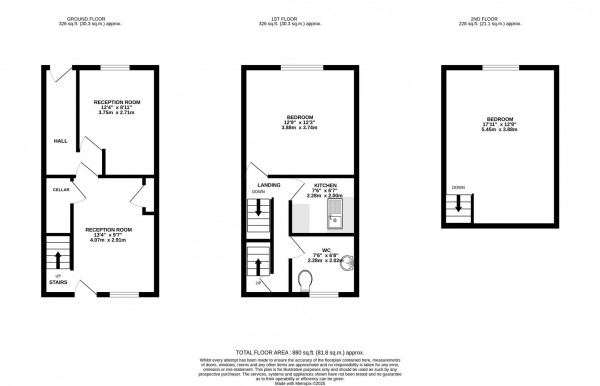 Floorplan for Rose Hill, Chesterfield