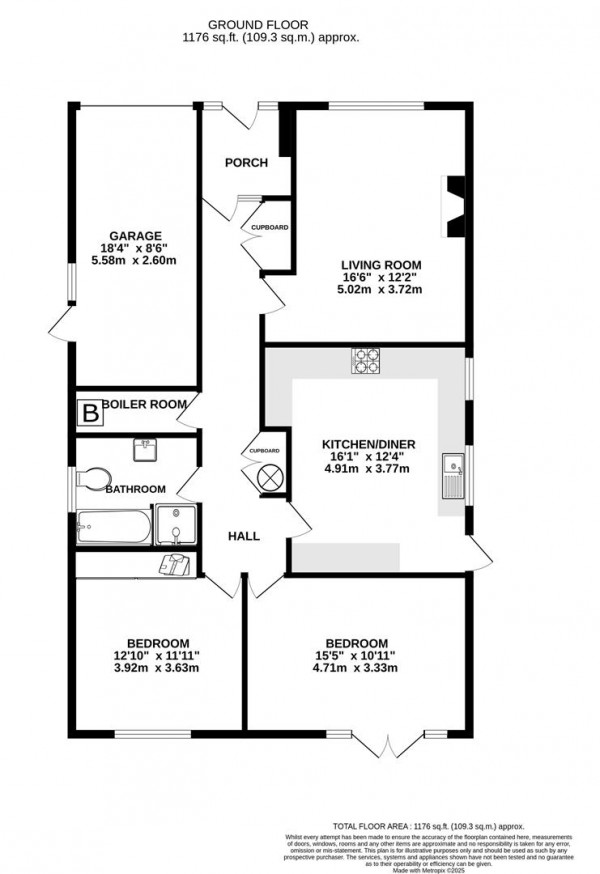 Floorplan for Queen Mary Road, Brampton, Chesterfield