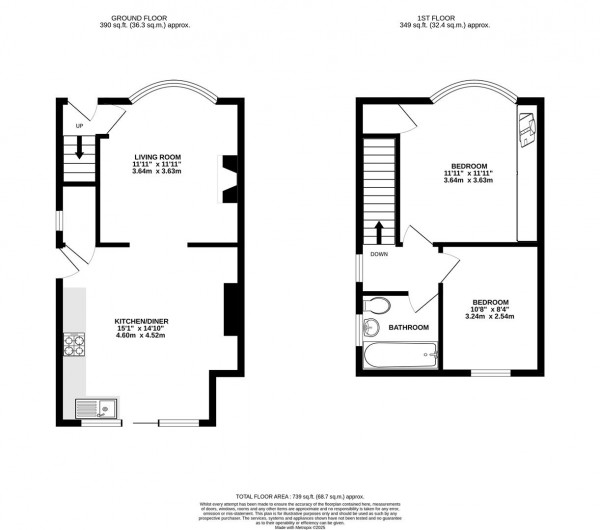 Floorplan for Brooklyn Drive, Brockwell, Chesterfield