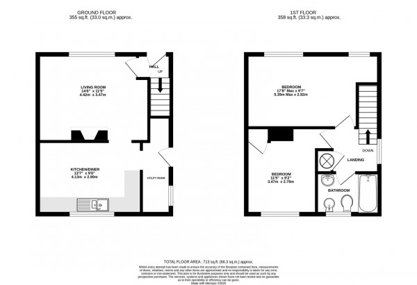 Floorplan for Bower Farm Road, Old Whittington, Chesterfield