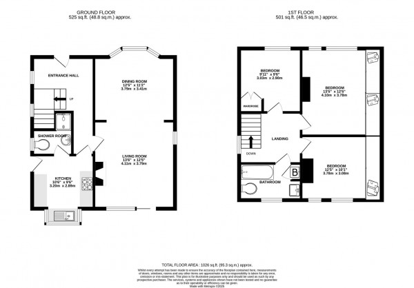 Floorplan for Chesterfield Road, Brimington, Chesterfield