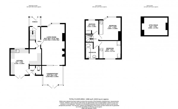 Floorplan for Enfield Road, Newbold, Chesterfield