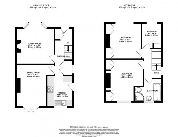 Floorplan for Manor Road, Brimington, Chesterfield