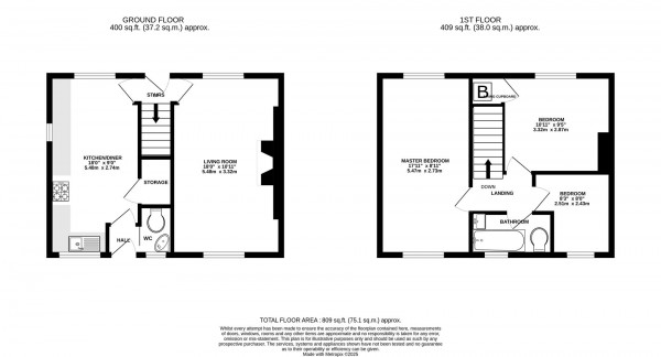 Floorplan for Mornington Road, Holmewood, Chesterfield