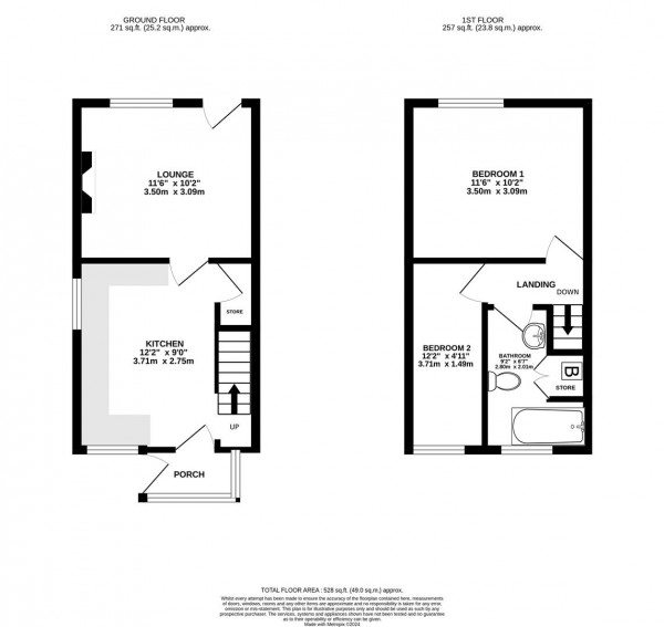 Floorplan for Gallery Lane, Holymoorside, Chesterfield