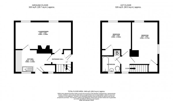 Floorplan for Slack Lane, Heath, Chesterfield