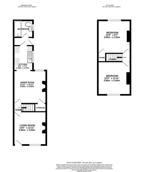 Floorplan for New Hall Road, Brampton, Chesterfield