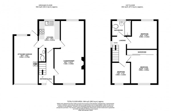 Floorplan for Bretby Road, Holme Hall, Chesterfield