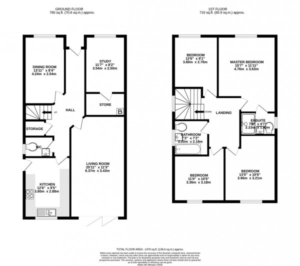 Floorplan for Mill Lane, Bolsover, Chesterfield