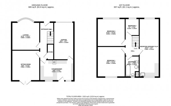 Floorplan for Summerfield Road, Boythorpe, Chesterfield